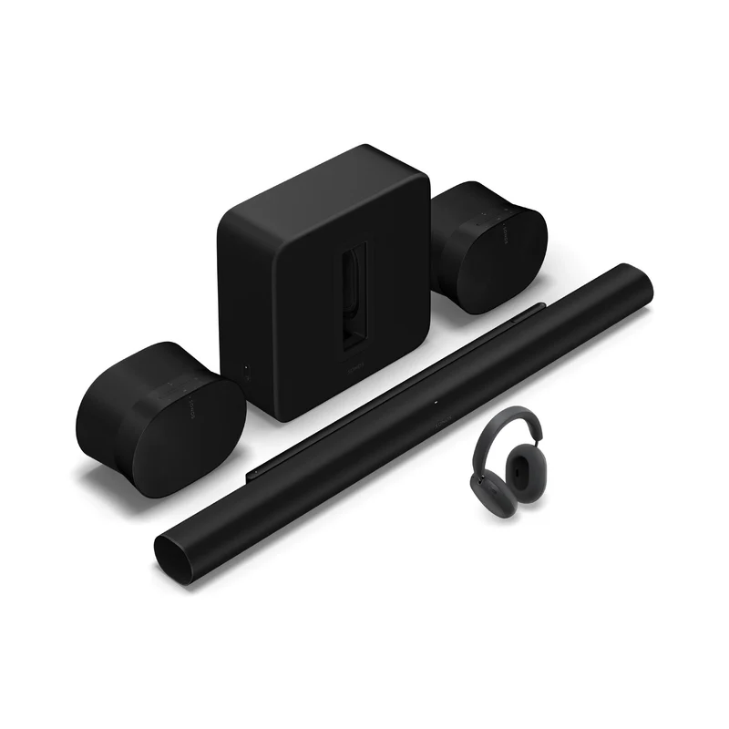 Sonos | Système de divertissement personnel haut de gamme avec Arc Ultra+2, Era 300, Sub 4 et Ace Ultra - Noir