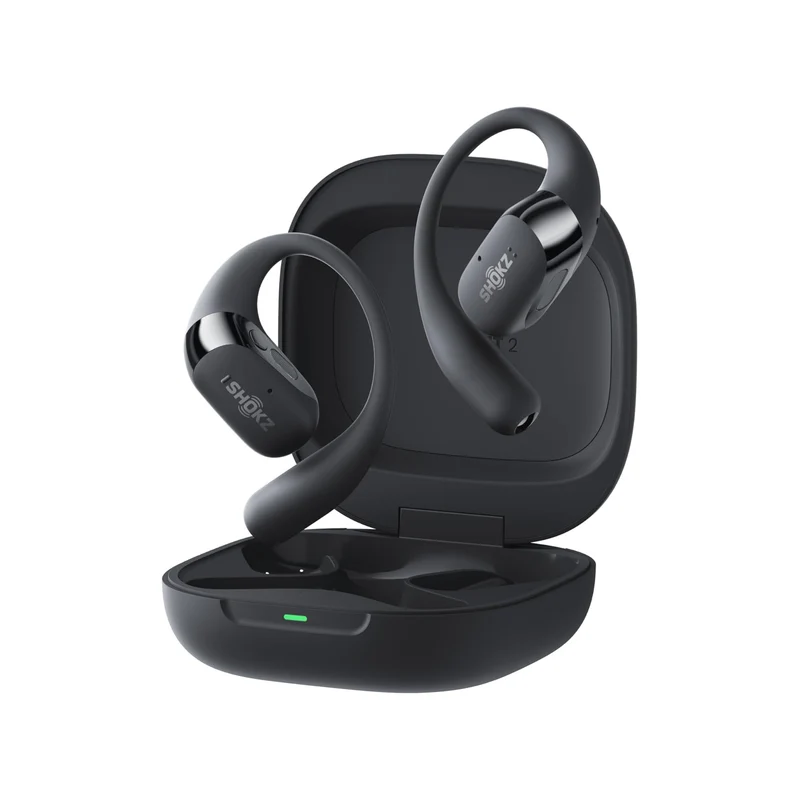 SHOKZ OpenFit 2+ | Écouteurs à oreilles ouvertes - Jusqu'à 48 heures d'écoute - Bluetooth - Noir
