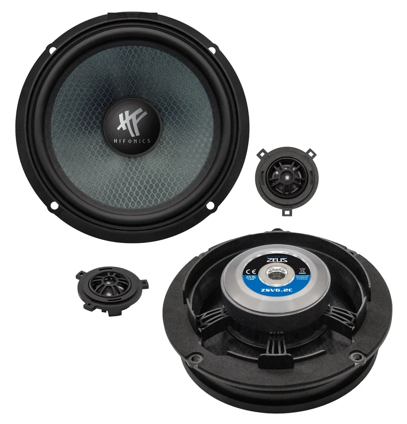 HIFONICS ZSV6.2C – Kit éclaté 16,5 cm Plug+Play pour Volkswagen, Seat, Škoda et MAN
