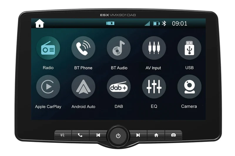 ESX VMX901DAB – Autoradio 1-DIN 9 pouces avec CarPlay, Android Auto et DAB+
