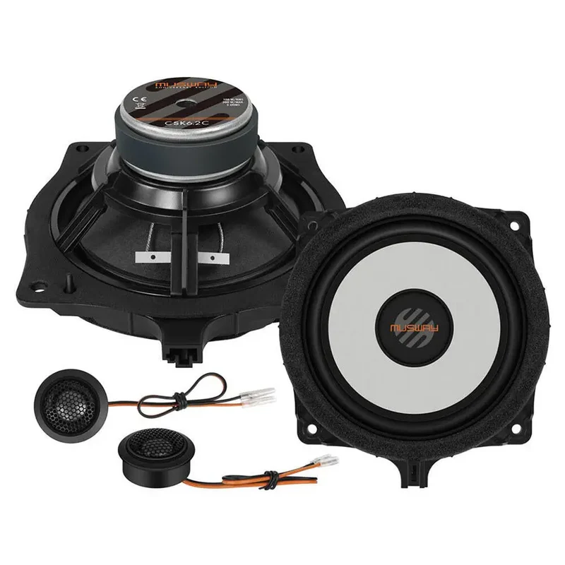 MUSWAY CSK6.2C – Kit 2 voies séparées 16,5 cm Plug & Play pour Kia
