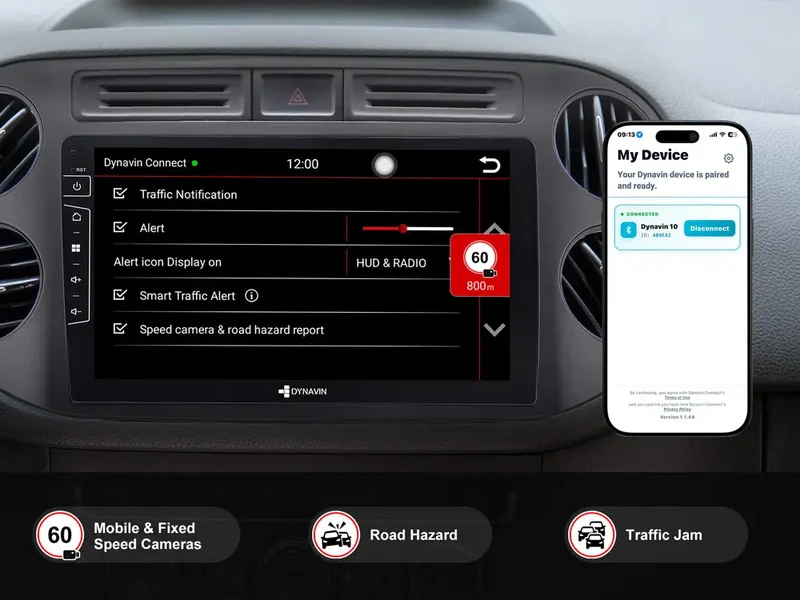 DYNAVIN D10-83B Premium – Autoradio Android 9 pouces pour VW Tiguan et Golf 5 Plus avec CarPlay sans fil