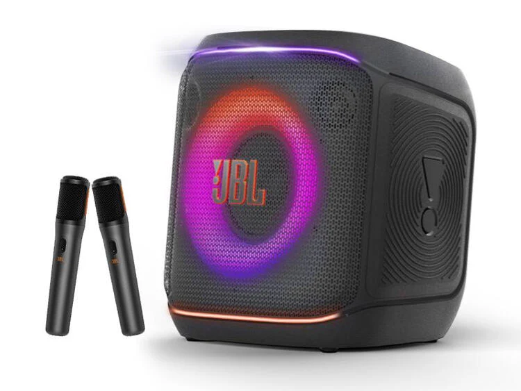 JBL PartyBox Encore 2 | Enceinte portable - Sans fil - Bluetooth - 100 W - 2 microphones inclus - Noir