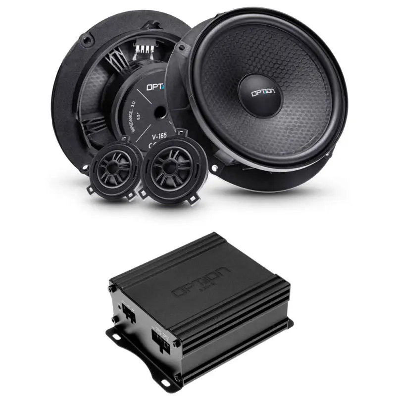 OPTION SET-360 – Kit haut-parleurs avant avec amplification et isolation pour VW Caddy V V1