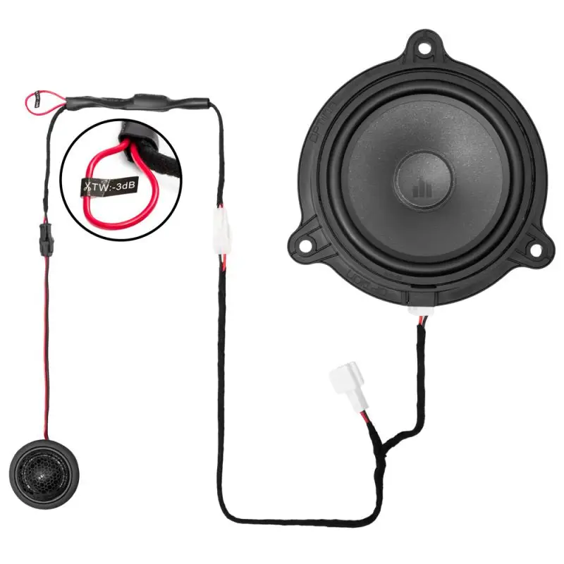 OPTION P-165 – Haut-parleurs kit éclaté 16,5 cm Plug & Play pour Mercedes, Renault, Nissan, Opel et Smart