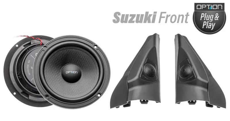 OPTION LS-550 – Kit Haut-parleurs 2 Voies Plug & Play pour Suzuki Jimny GLX 5 Portes (GJ/HJ)