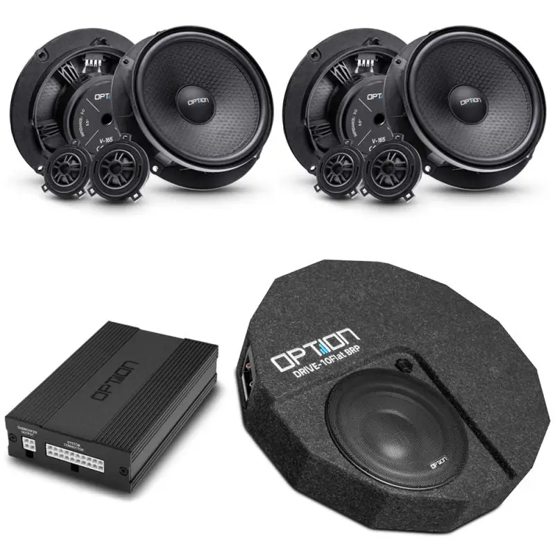 OPTION SET-357 – Système audio DSP complet V3 Plug & Play Skoda Karoq 1 (Front + Arrière + Subwoofer)