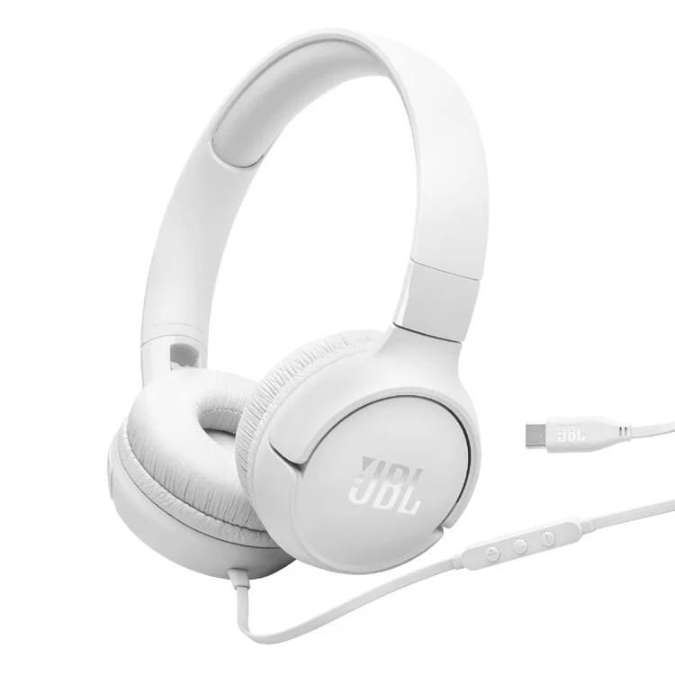 JBL Tune 520C | Écouteurs Supra-auriculaires - USB-C - Bluetooth - Blanc