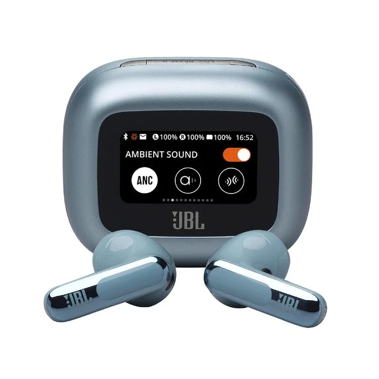 JBL Live Flex 3 | Écouteurs intra-auriculaire - Sans fil - Réduction de bruit - Écran tactile 1,45" - Bleu