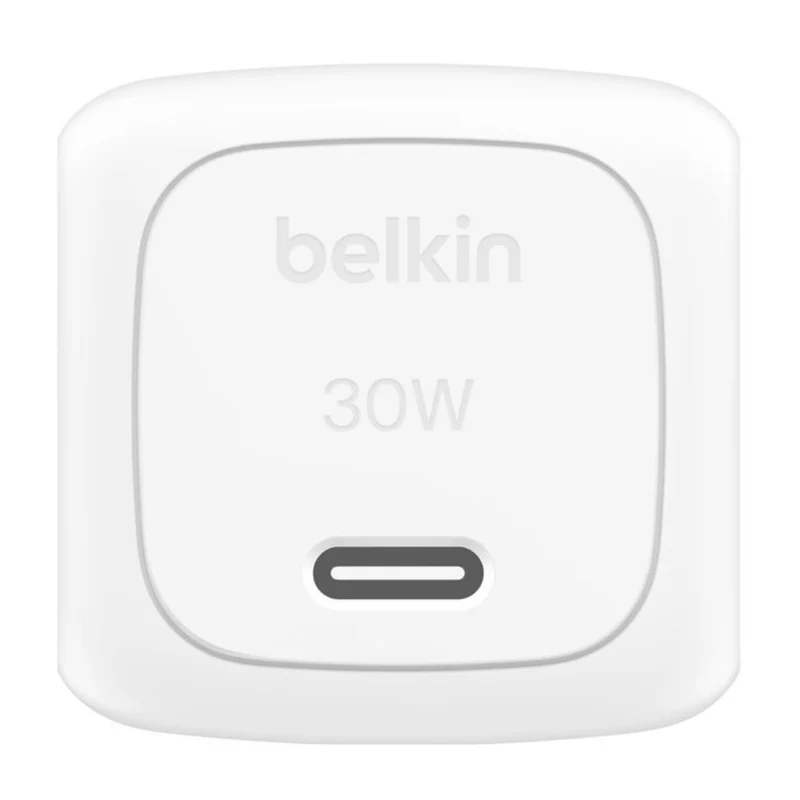 Belkin Cargador de Pared con Cable USB-C 30 W, WCA008DQ1MWH-B6