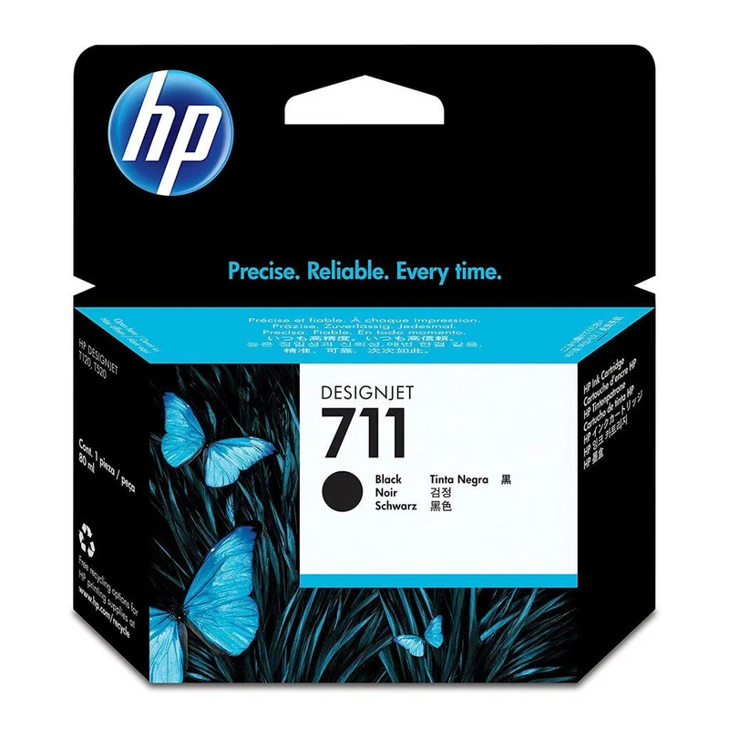 HP Cartucho de Tinta Original Negro 711 (CZ133A)