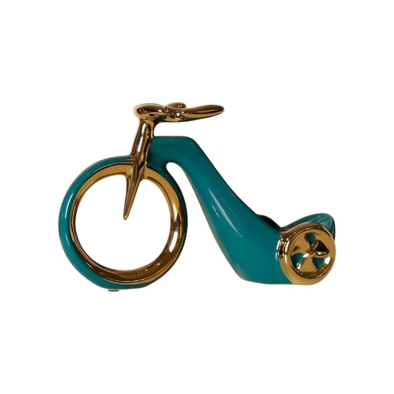 Miomu Soporte de Cerámica Decorativo para Botellas de Vino en Forma de Bicicleta Retro