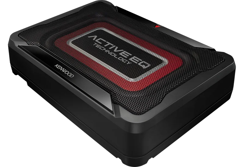 KENWOOD KSC-PSW7EQ – Caisson de basses amplifié compact avec technologie Active EQ – 160W Max