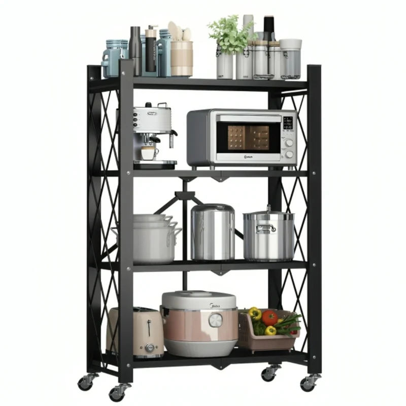 Miomu Estantería de Cocina Plegable de 4 Niveles
