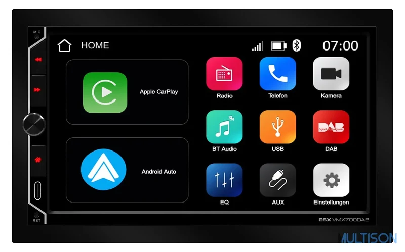 ESX VMX700DAB - Autoradio 2-DIN avec Écran 7 Pouces Carplay Android Auto