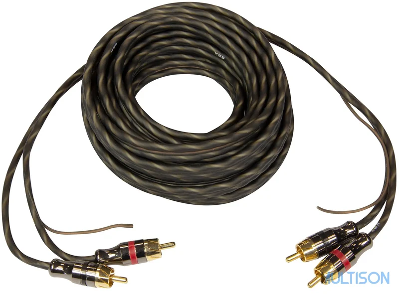 ESX DSC5 - Câble RCA Stéréo Haute Qualité avec Fil de Commande (5 m)