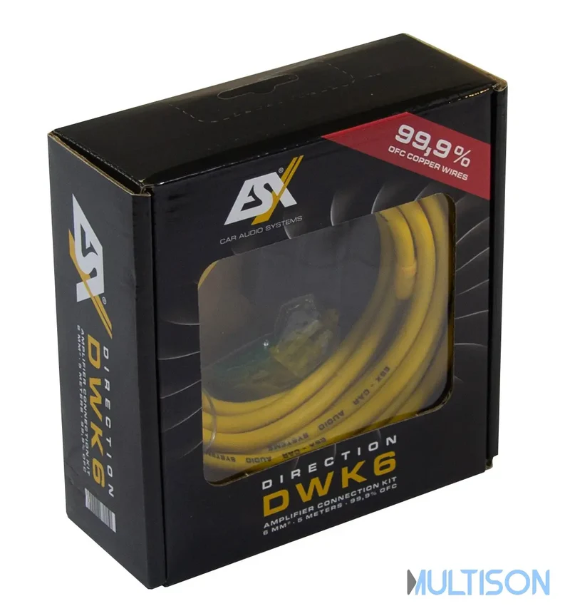 ESX DWK6 - Kit de Câblage Amplificateur 6 mm² OFC 5 mètres