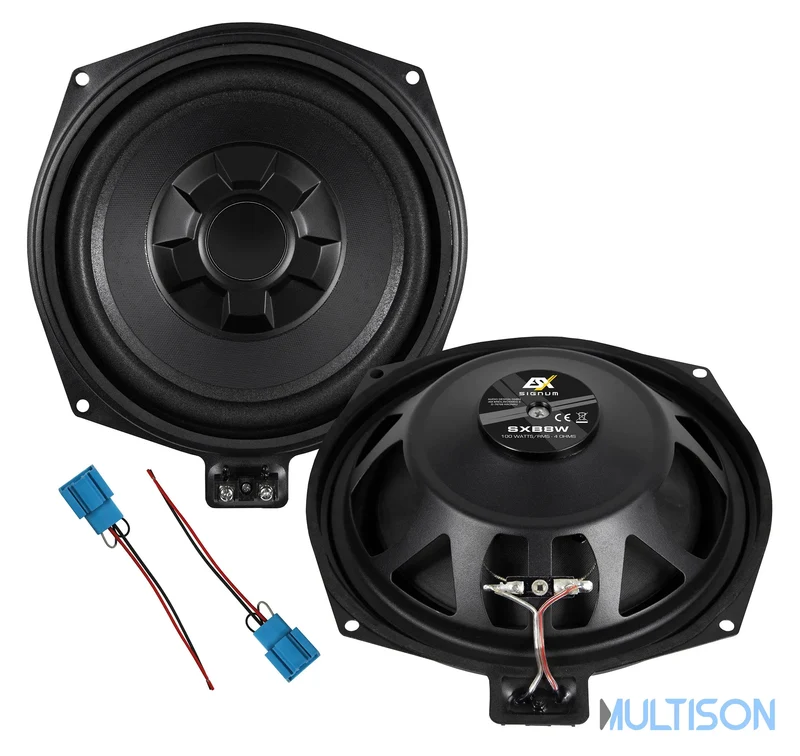 ESX SXB8W - Pack de 2 Subwoofers 20 cm (8") Plug & Play pour BMW et MINI