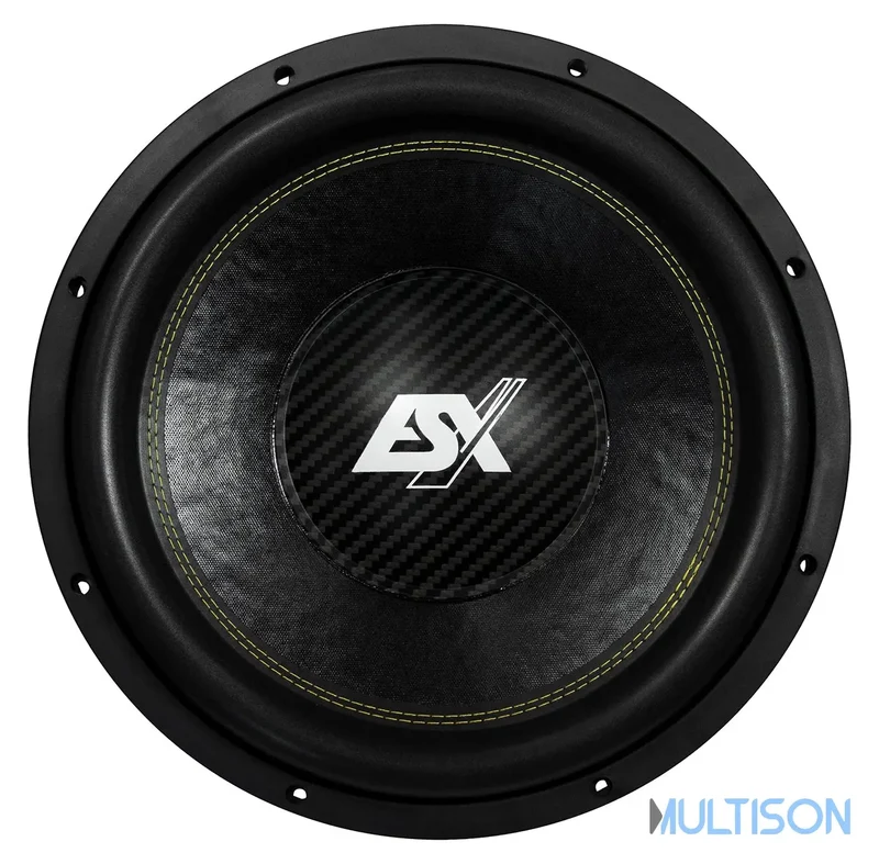ESX QXE15D2 - Subwoofer Compact 38 cm à Double Bobine Mobile