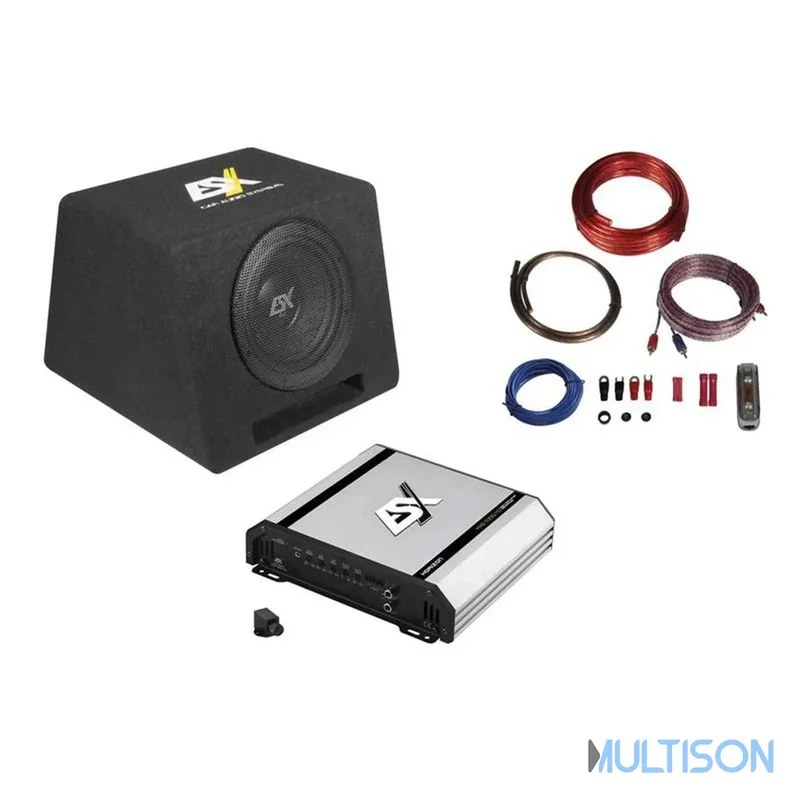 ESX DBP108Q - Kit Subwoofer avec Amplificateur 2/1 Canaux