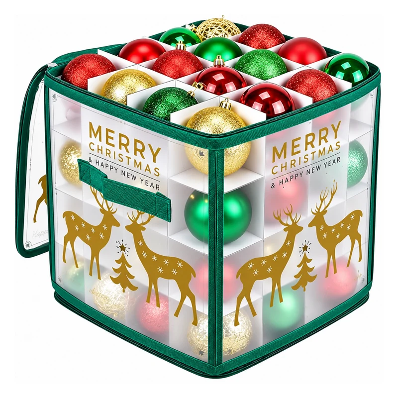 Miomu Caja Organizadora de Ornamentos Navideños