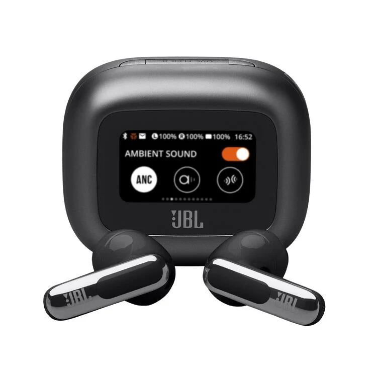 JBL Live Flex 3 | Écouteurs intra-auriculaire - Sans fil - Réduction de bruit - Écran tactile 1,45" - Noir