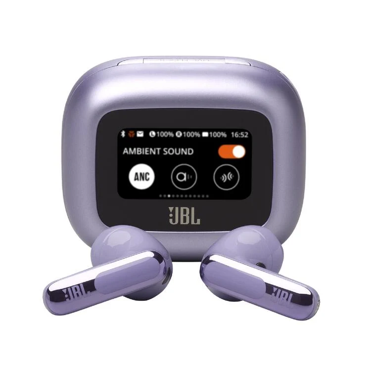 JBL Live Flex 3 | Écouteurs intra-auriculaire - Sans fil - Réduction de bruit - Écran tactile 1,45" - Mauve