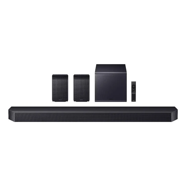 Samsung HW-Q990F | Barre de son - 11.1.4 canaux - Dolby ATMOS - Caisson de graves + Haut-parleurs arrière sans fil - 756W - Q-Symphony - Noir