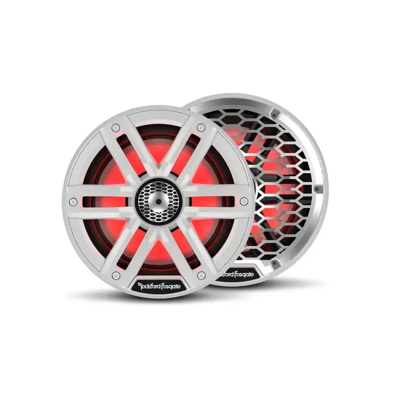 ROCKFORD M2-8 – Haut-parleurs Coaxiaux 2 voies Marine 8" (20 cm) – 250W RMS – Color Optix™ – IPX6 – Blanc