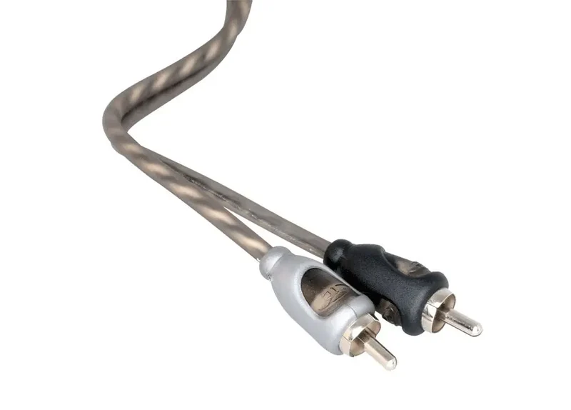 ROCKFORD RFI-3 – Câble RCA double blindage – 2 x 1 m – OFC – Connecteurs plaqués platine