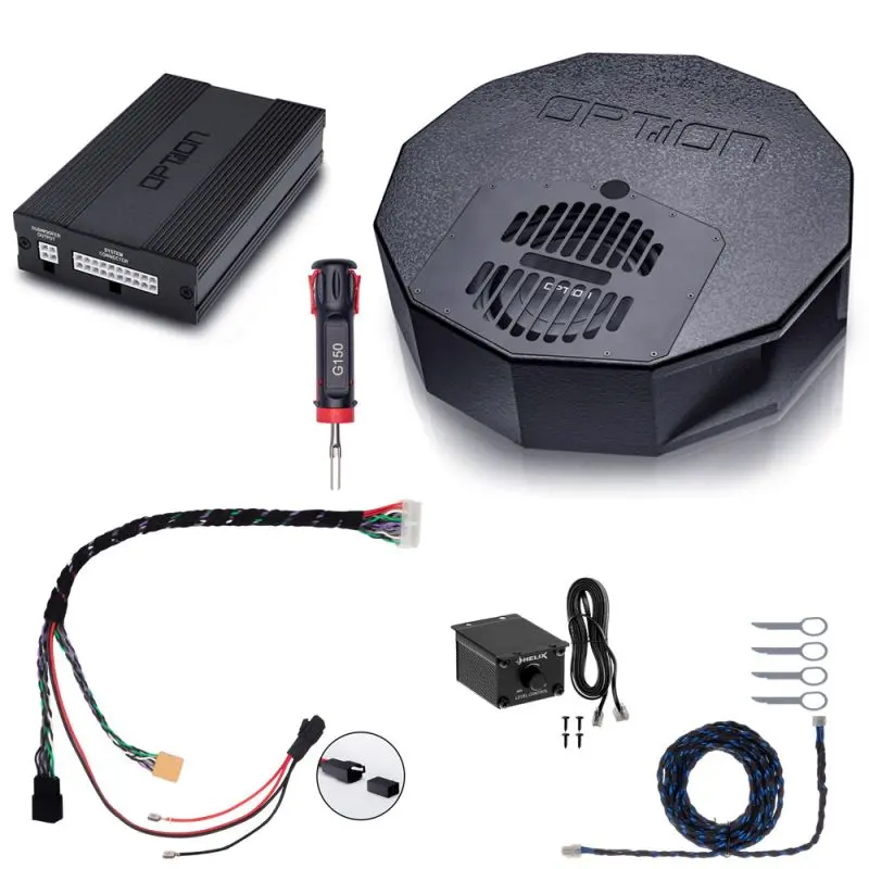OPTION SET-199 – Système audio pour VW Polo VI (AW) | Amplificateur DSP6 + Subwoofer Drive10 BR-P | V1.2 | Plug & Play