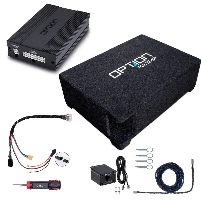 OPTION SET-196 – Système audio pour VW Polo VI (AW) | Amplificateur DSP6 + Subwoofer Pulse 8P | V1 | Plug & Play