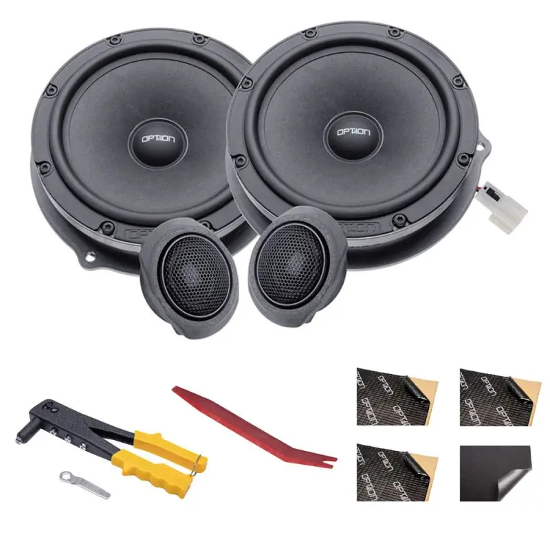 OPTION SET-183 – Haut-parleurs avant pour Dacia Duster (SR) 2017-2024 | Inclus isolation et accessoires | Plug & Play