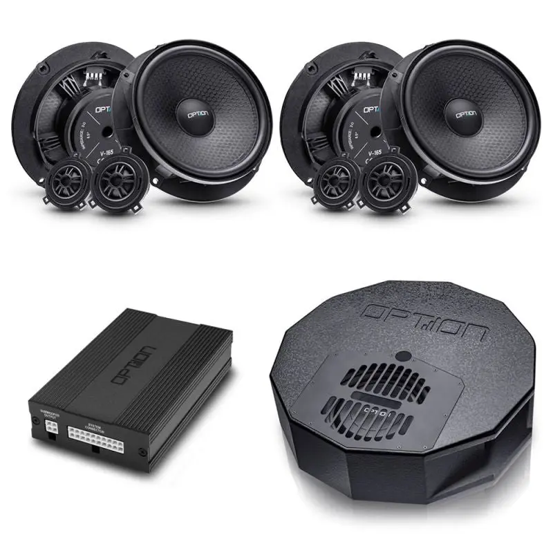 OPTION SET-178 – Système DSP + Subwoofer + Haut-parleurs avant et arrière pour Skoda Octavia III | V4 | Plug & Play