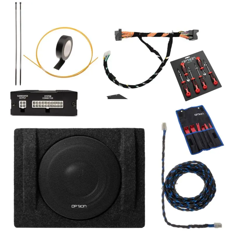 OPTION SET-170 – Soundsystem pour VW T7 V2 – DSP + ROCK-7 Subwoofer