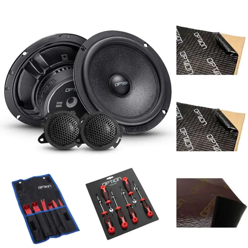 OPTION SET-159 – Kit Haut-Parleurs Fiat Ulysse (Avant/Arrière) avec Isolation & Accessoires
