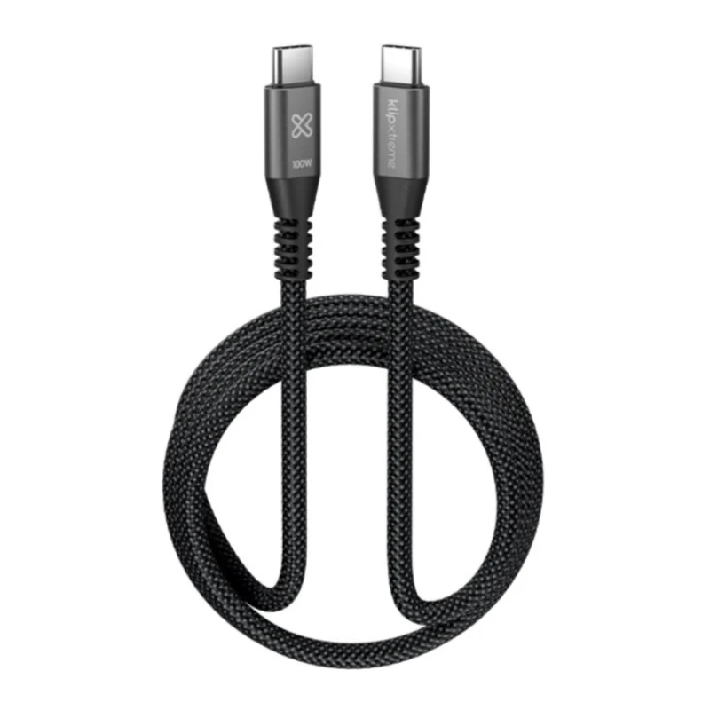 Klip Xtreme Cable USB 2.0 Tipo C a Tipo C 100 W 1.8 Metros, KAC-550-6FT