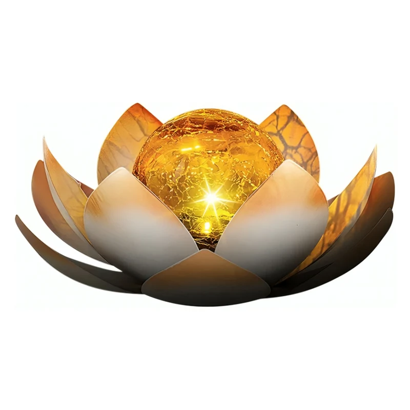 Miomu Lámpara de Decoración para Jardín, Diseño Flor de Loto