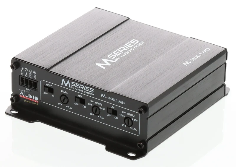 AUDIO SYSTEM M-300.1 MD – Amplificateur Mono Micro-Digital – 300 W RMS – 2 Ohms