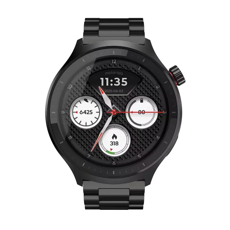 Motorola Smartwatch Moto Watch con Correa de Acero Inoxidable, PG38C08258