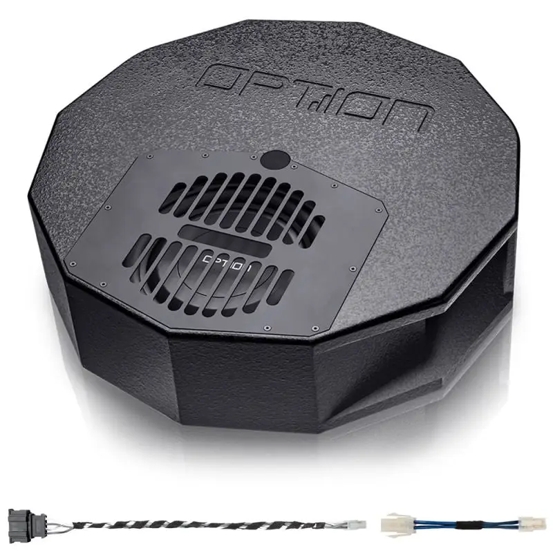 OPTION SUB-140 – Subwoofer Plug & Play Skoda Octavia III (5E) avec Canton | Passif – Roue de secours | Drive 10 BR-P