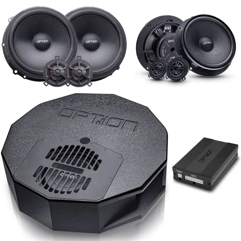OPTION SET-148 – Système DSP + Haut-parleurs avant/arrière + Subwoofer pour Seat Leon (KL)