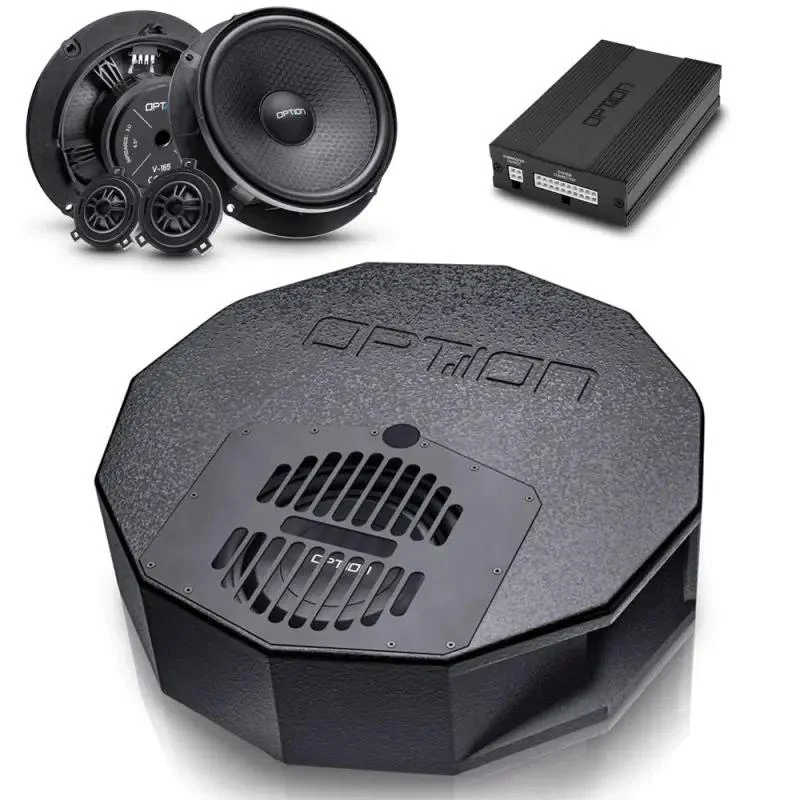 OPTION SET-105 – Kit DSP, Haut-Parleurs & Subwoofer pour Skoda Superb III | Plug & Play