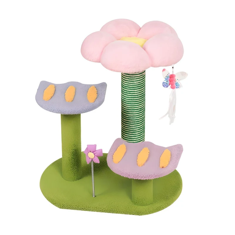 Miomu Rascador para Gato, Diseño Flores