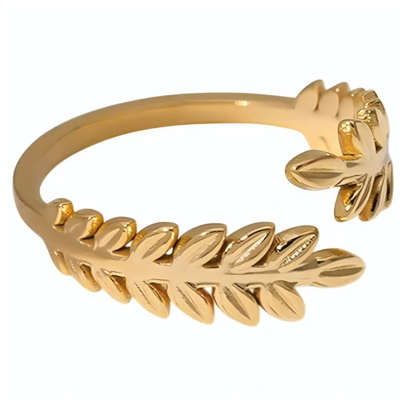 Miomu Anillos Ajustables Acero Inoxidable Elegancia Dorada