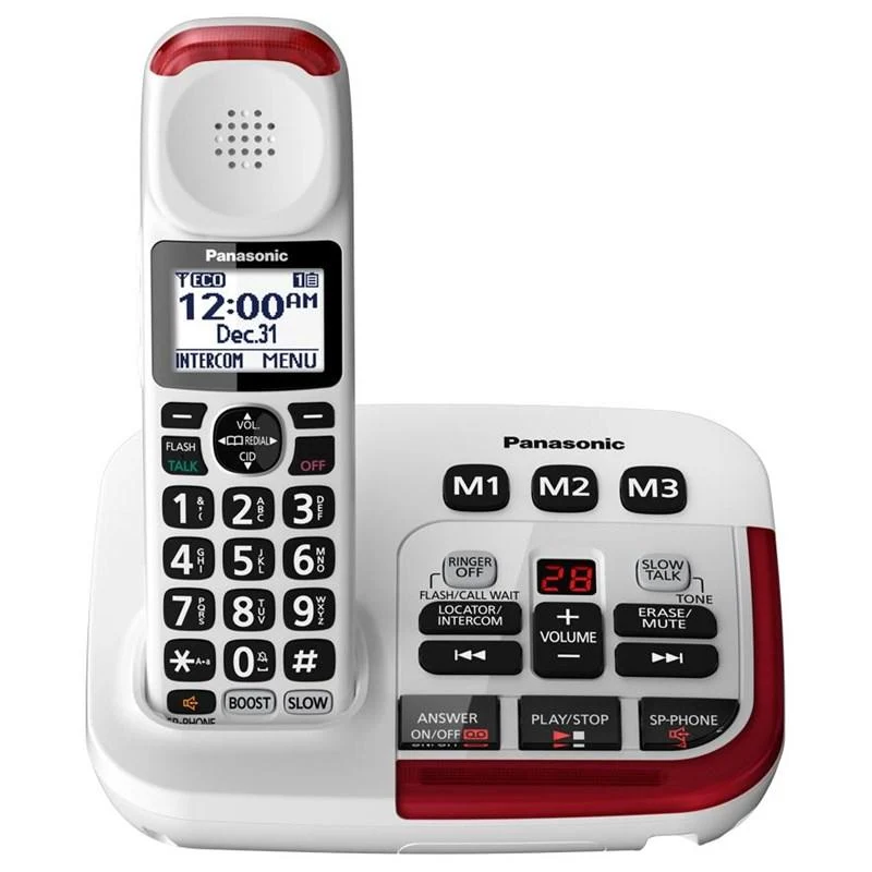 Panasonic KX-TGM470W | Téléphone sans fil - 1 combiné - Répondeur - Amplifié 2X - Blanc
