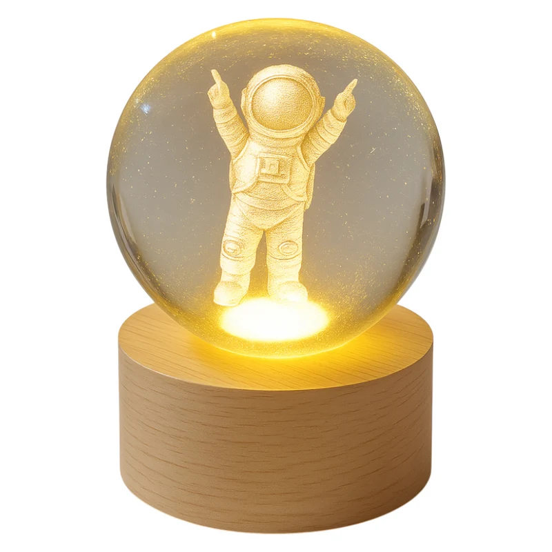 Miomu Lámpara Decorativa Astronauta 3D con Base LED Moderna