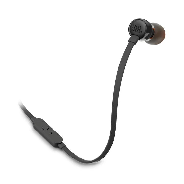 JBL Tune 110 | Écouteurs filaire intra-auriculaires - Avec télécommande 1 bouton - Microphone - Noir