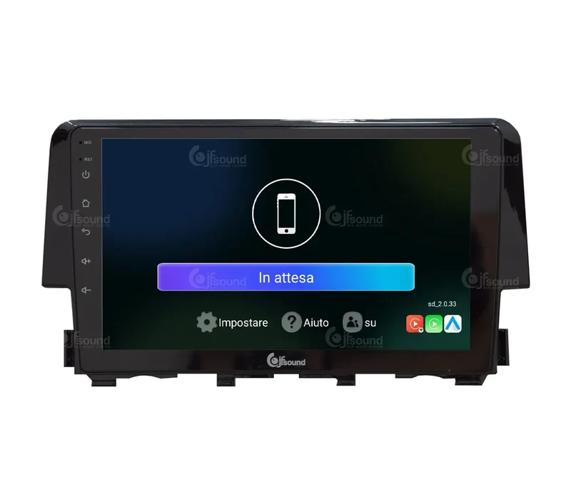 JF SOUND JF-039HC-UP-PRO – Autoradio Android 9” CarPlay / Android Auto sans fil pour Honda Civic