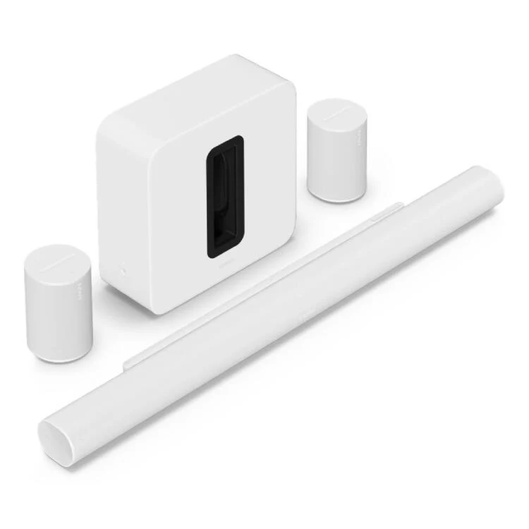 Sonos | Premium Immersive Set with Arc Ultra - 9.1.4 Channels + 2 Era 100 + Sub 4 - White